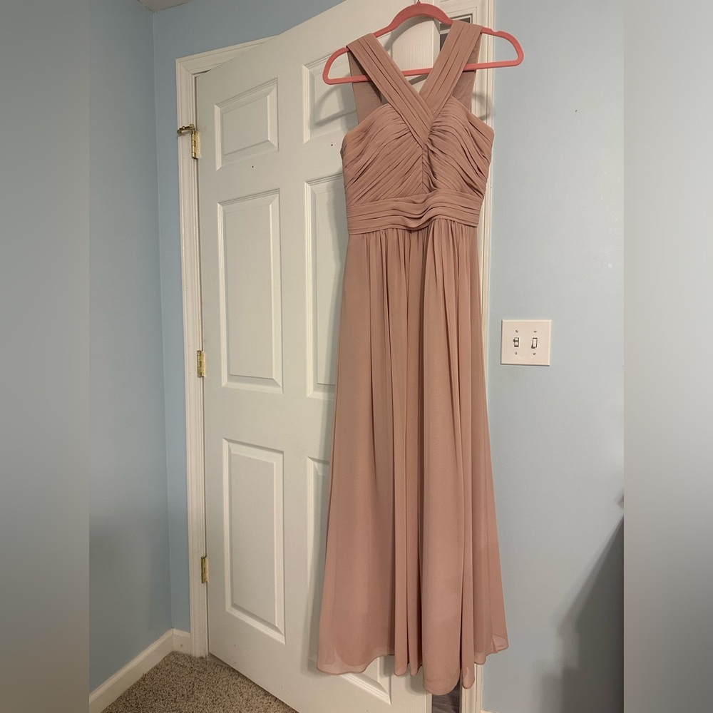 Bill Levkoff Blush Pink Bridesmaid Dress